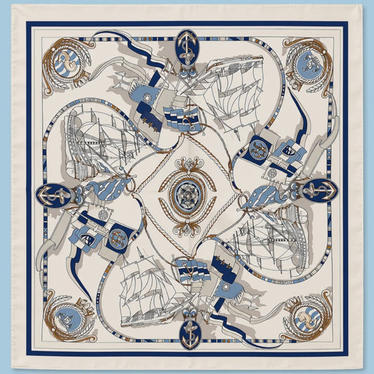 CARTER Blue Nautical Scarf