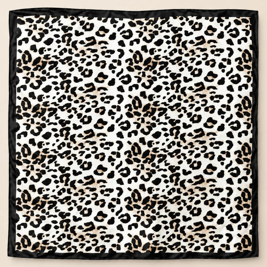 Carter  White Cheetah Print Scarf
