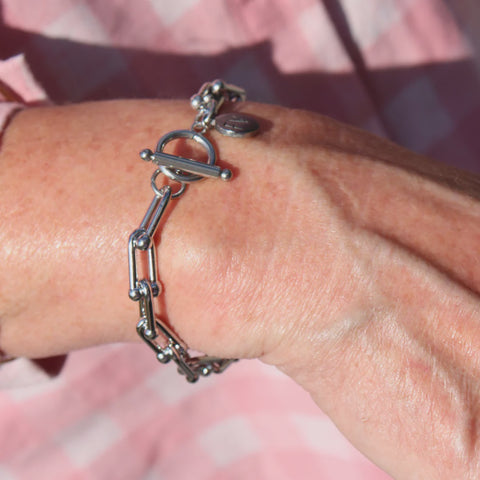 Steel Me -Silver Harper Fob Bracelet
