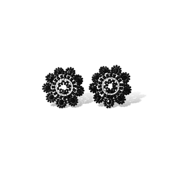 Steel Me Black Beaded Silver Necklace