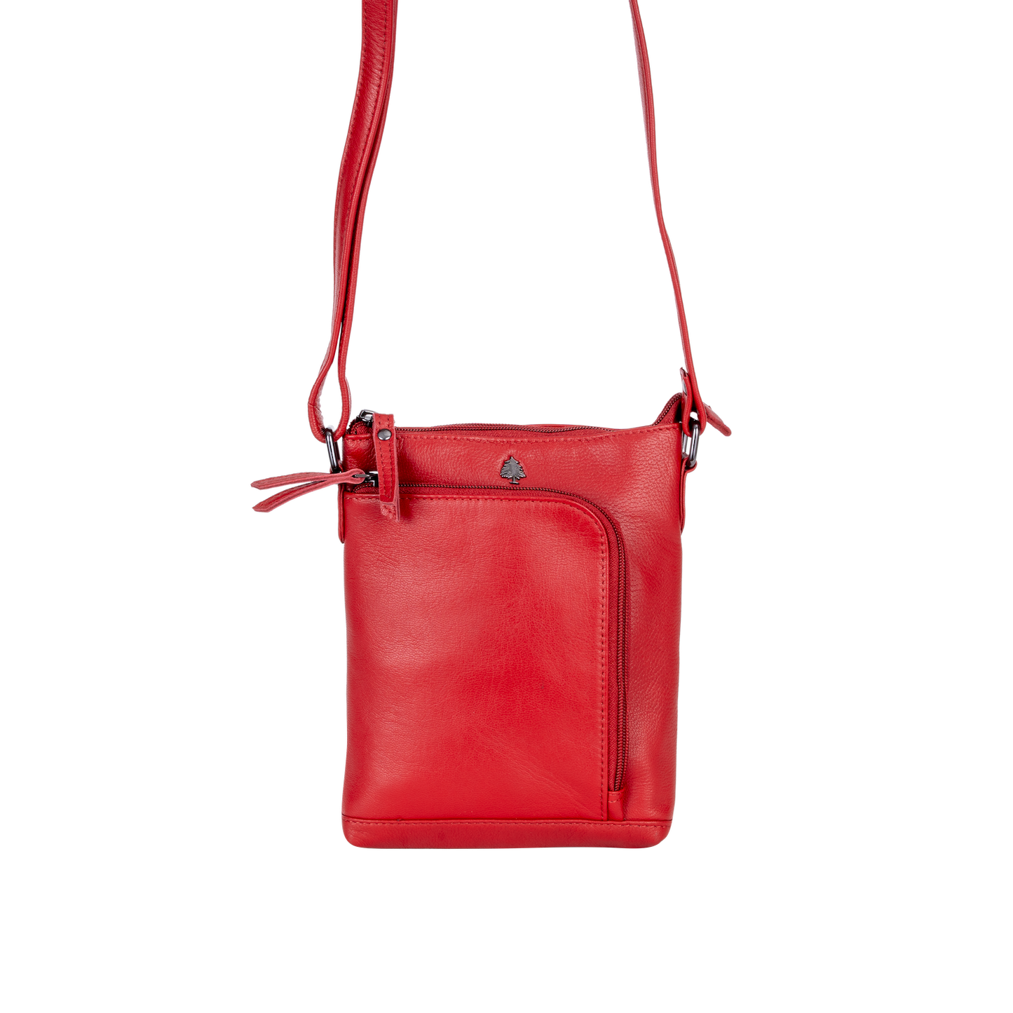 Greenwood Leather Cross-Body Bag - Red