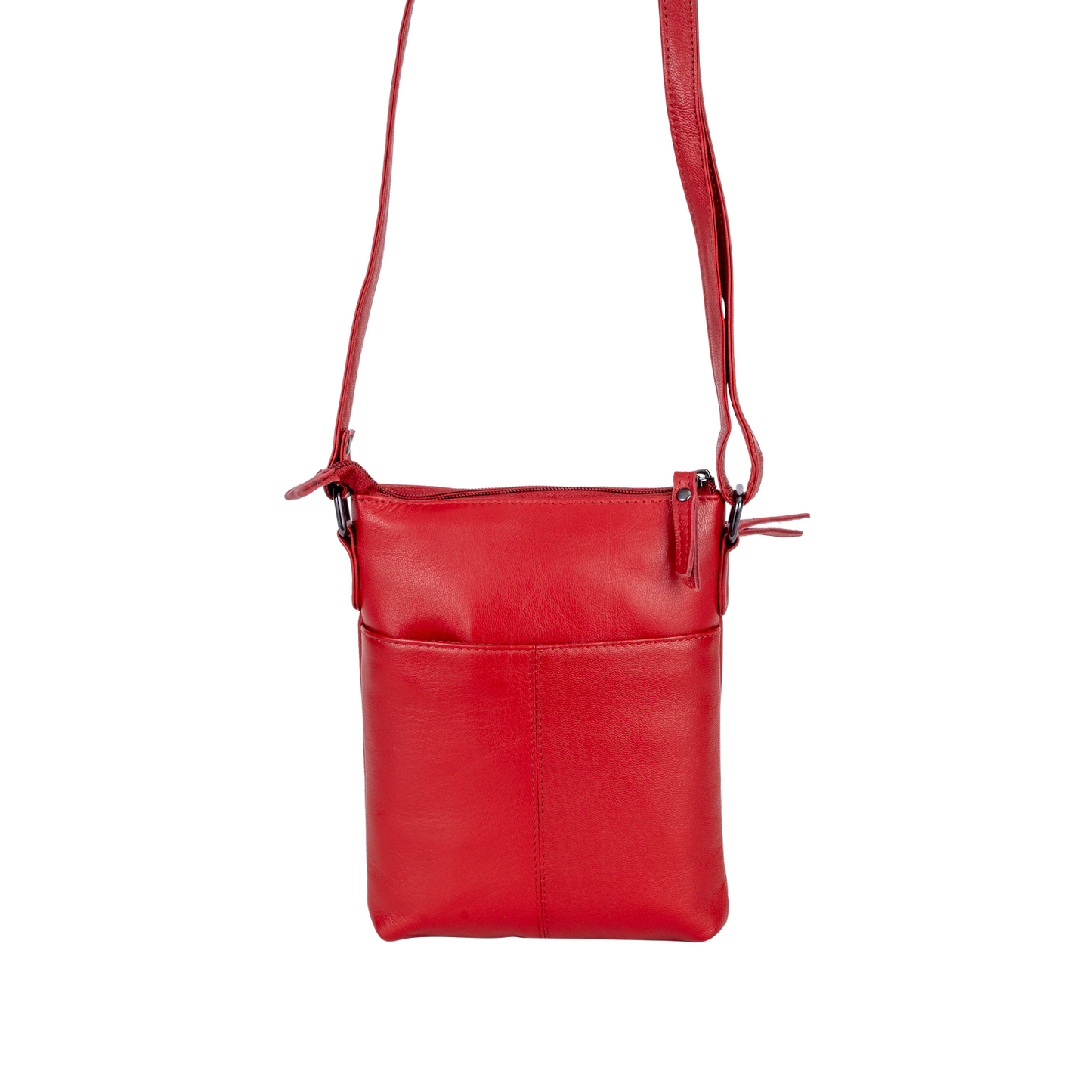 Greenwood Leather Cross-Body Bag - Red