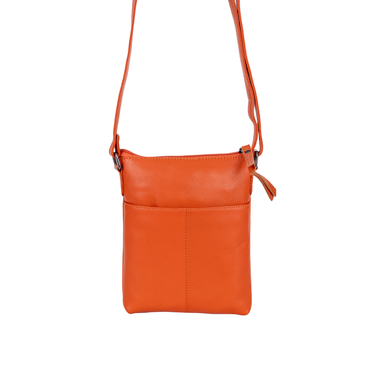 Greenwood Leather Cross Body Bag - Orange