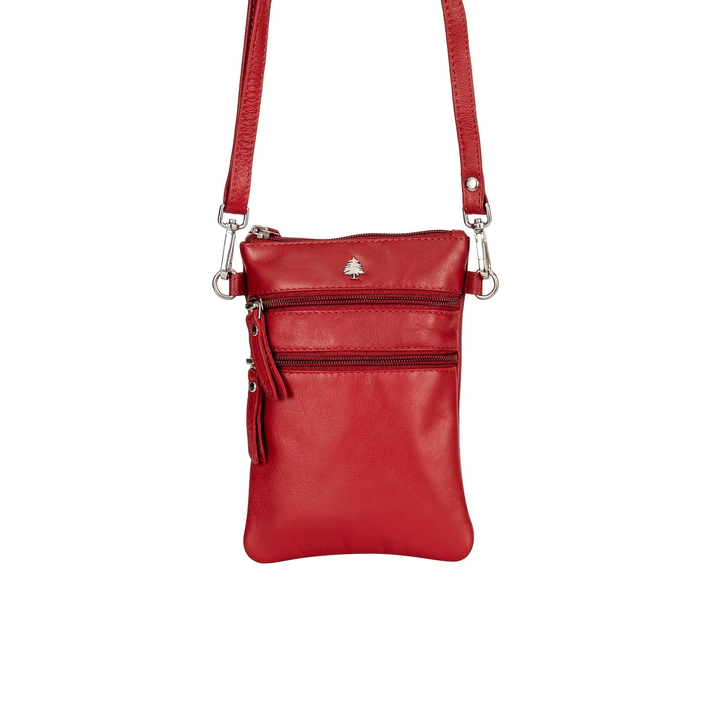 Kempsey Leather Sling Bag - Red