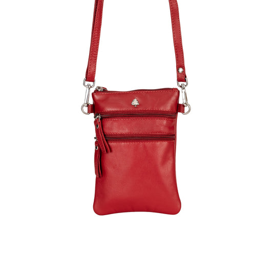 Kempsey Leather Sling Bag - Red