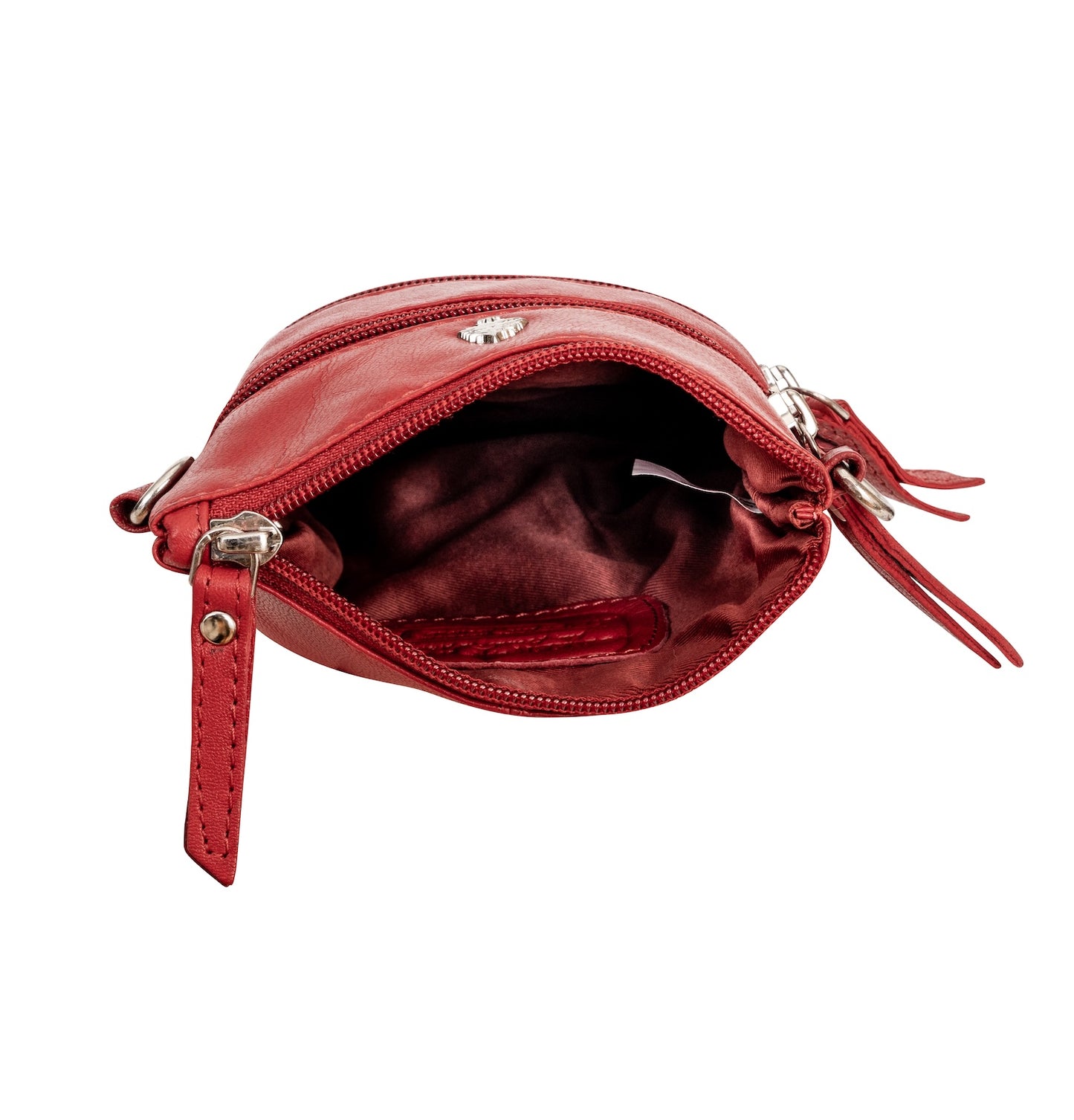 Kempsey Leather Sling Bag - Red