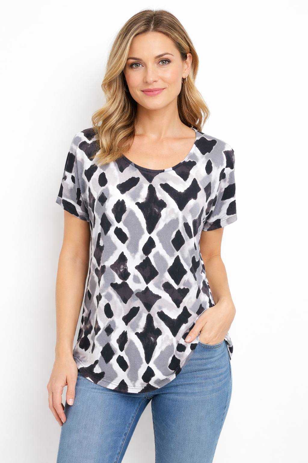 Bittermoon Scoop Hem Top - Night