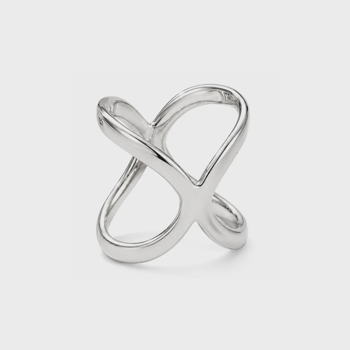 Silver X Scarf Ring