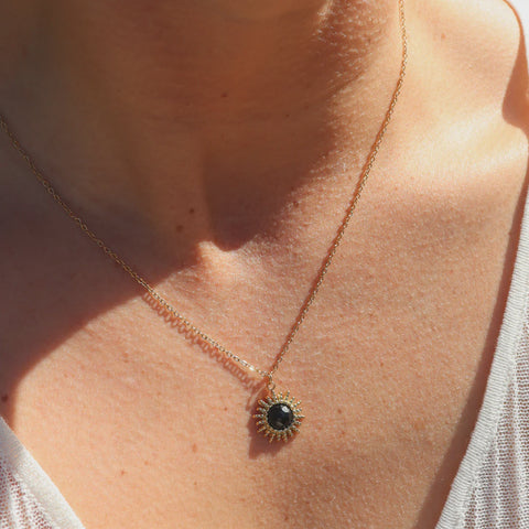 Steel Me Soleil Black Onyx Necklace