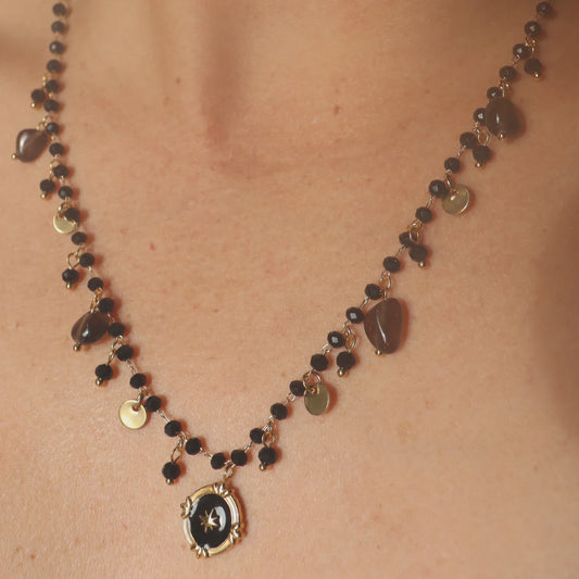 Steel Me Boho Black Necklace