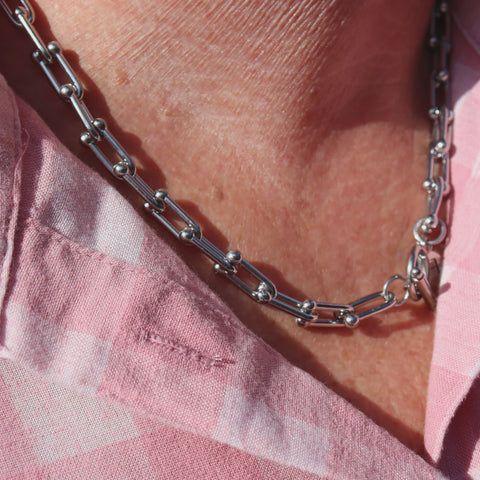 Steel Me Silver Harper Fob Necklace