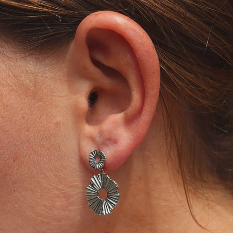 Steel Me - Silver Jess Stud Earrings