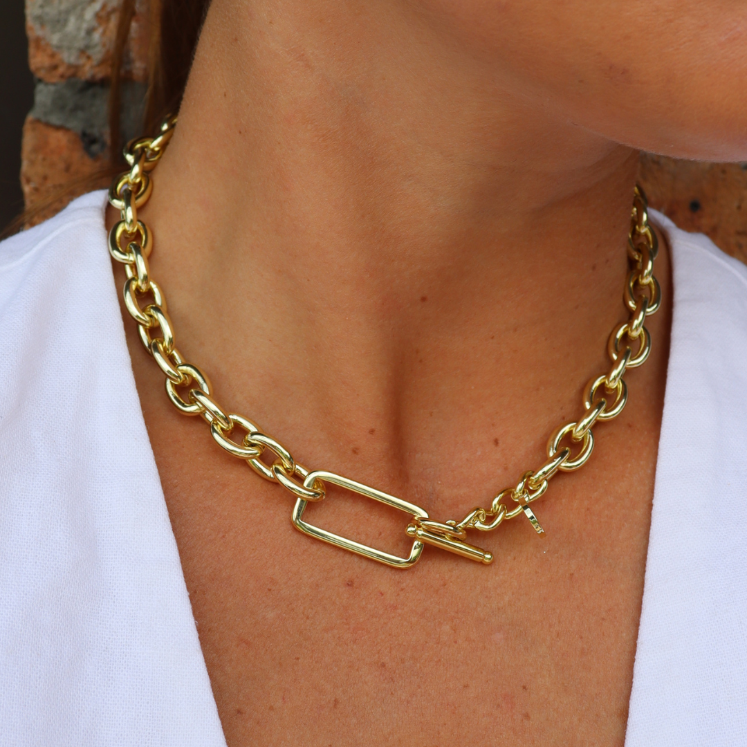 Steel Me Grande  Fob Necklace - 45cm