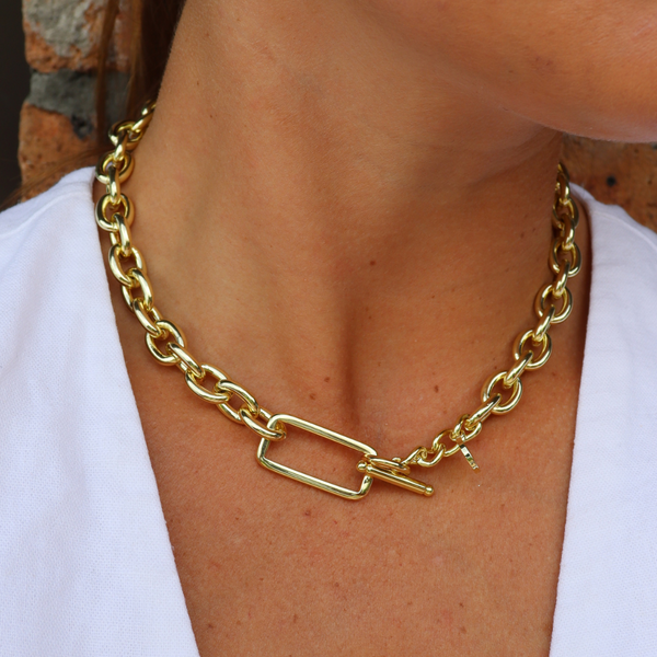 Steel Me Grande  Fob Necklace - 45cm