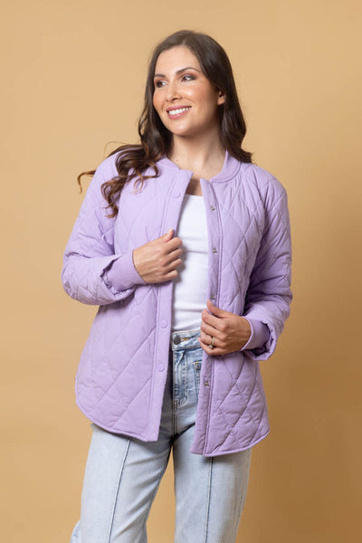 Stevie Quilted Jacket - Lilac