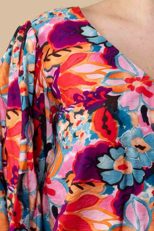 Tamara V-Neck Top - Floral