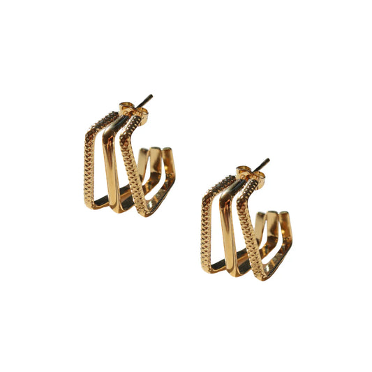 Steel Me Trudy Gold Earrings