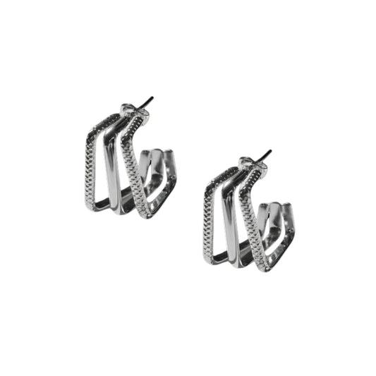 Steel Me Trudy Silver Earrings