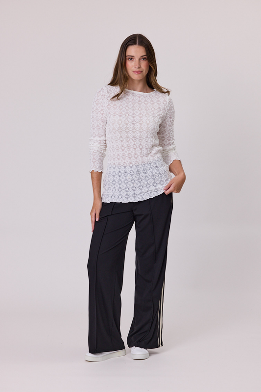 Winter White Lace Top