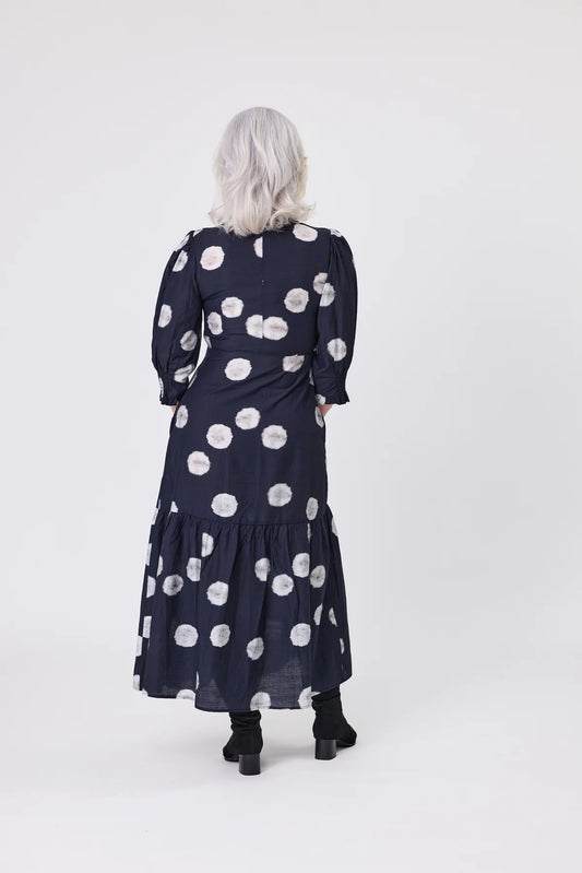 April Dress - Black Dot