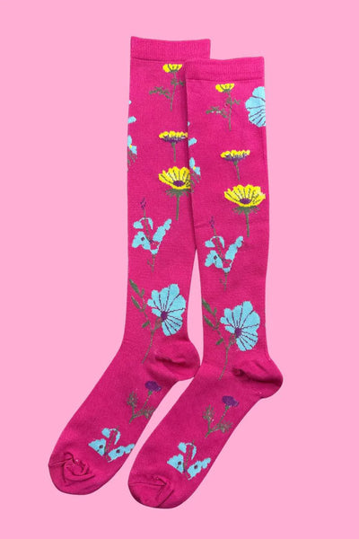 AS Compression Socks - Cerise Floral