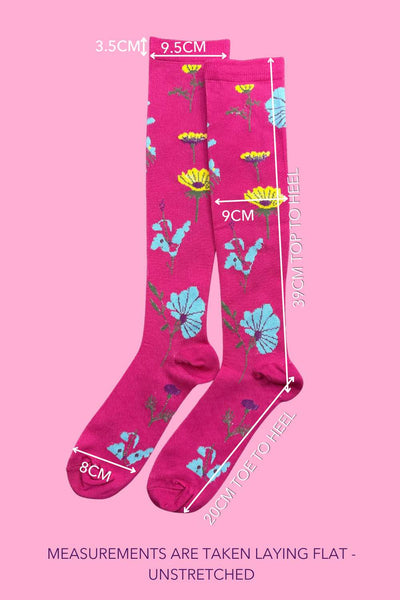 AS Compression Socks - Cerise Floral