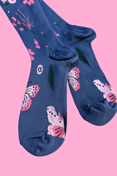 AS - Compression Socks - Navy Floral