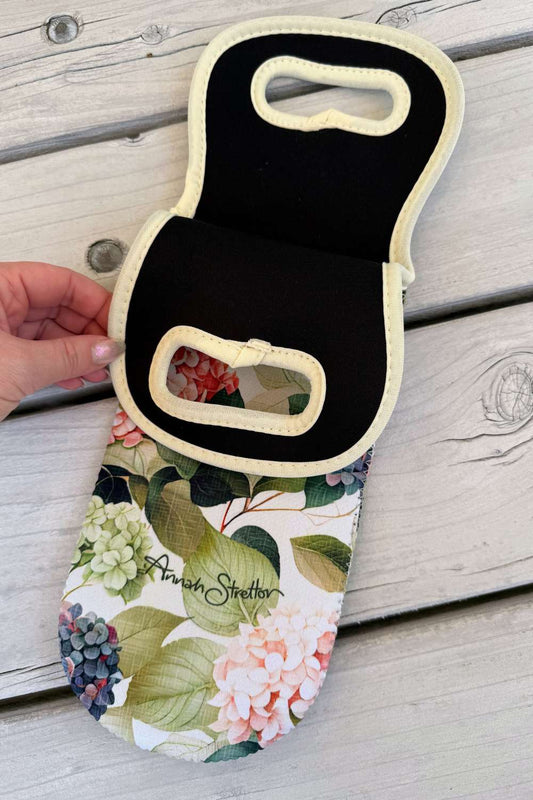 AS Neoprene Wine Bag - Hydrangea Pretty