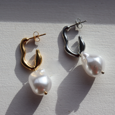 Black Edit -Black Onyx Baroque Pearl Necklace
