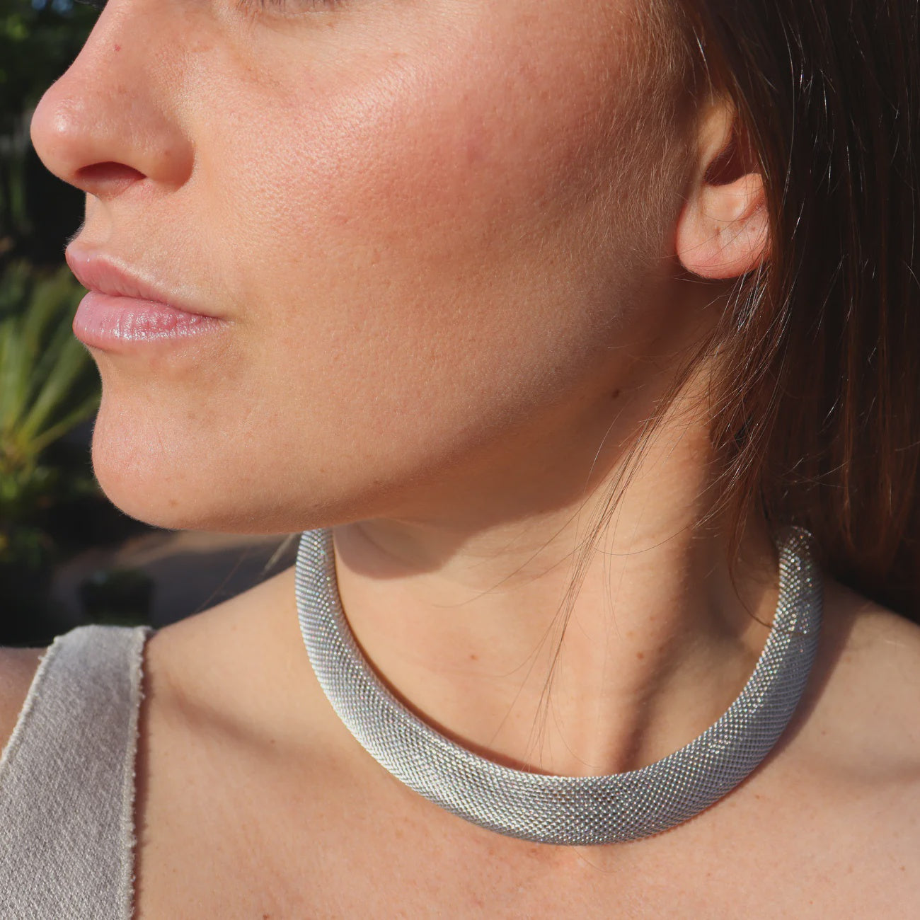 Steel Me- Cici Silver Necklace