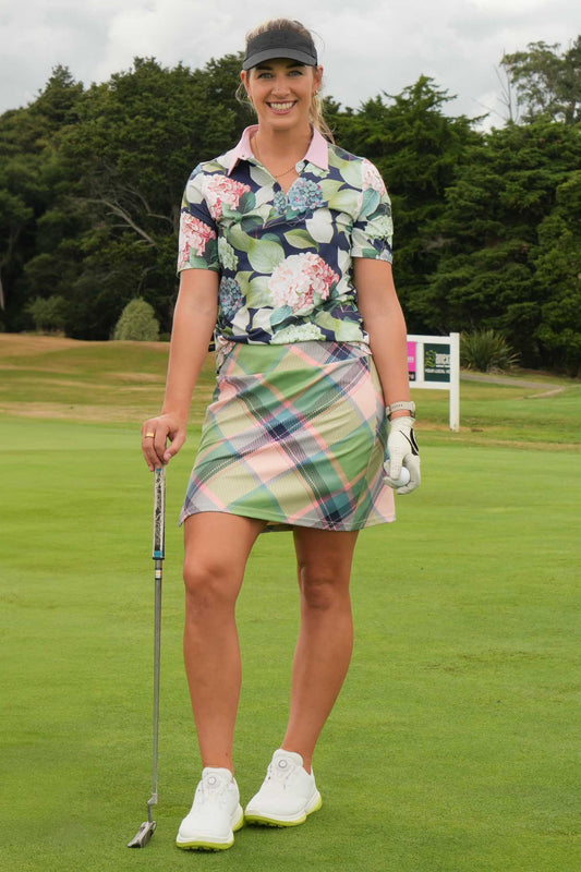 Nelly Skort - Green Plaid