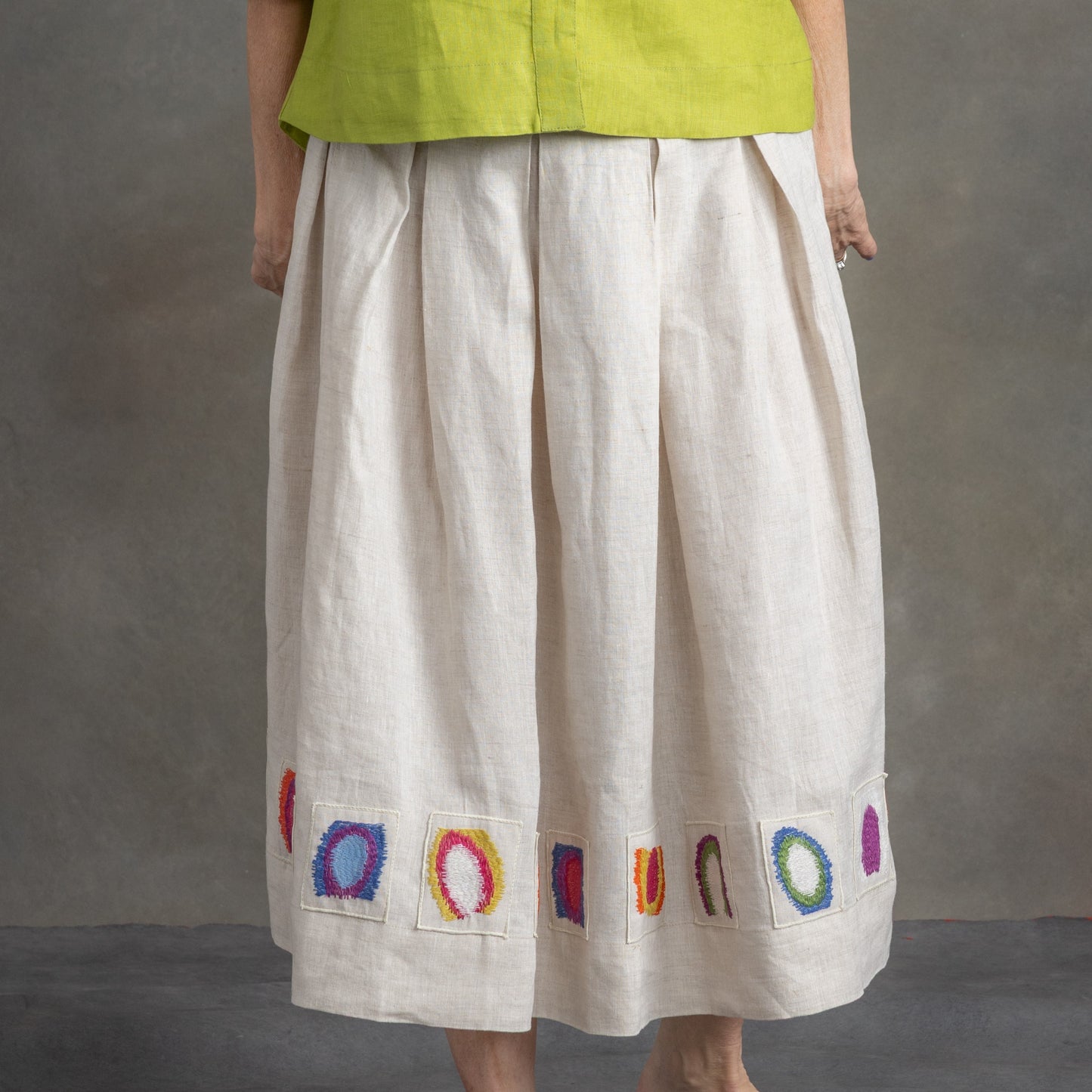 Liana Skirt- Natural With Patch