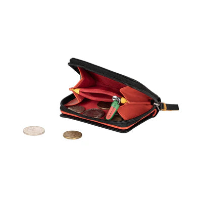 Polka Dot Leather Wallet - RFID Safe