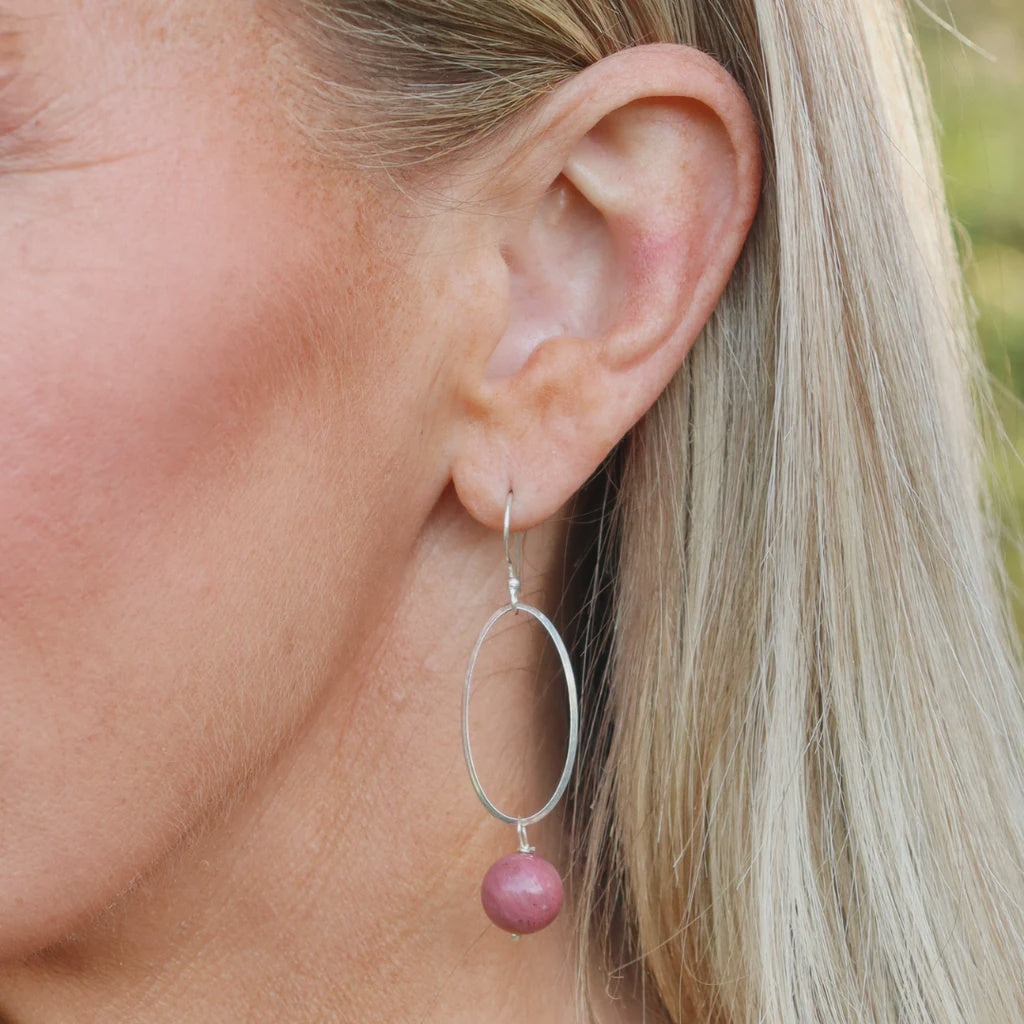 La Pierre Rhodochrosite Earrings