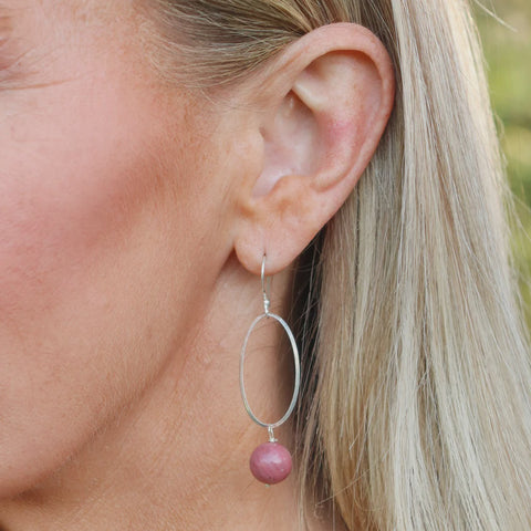 La Pierre Rhodochrosite Earrings