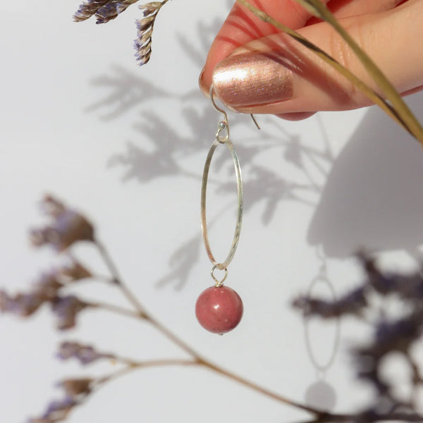 La Pierre Rhodochrosite Earrings