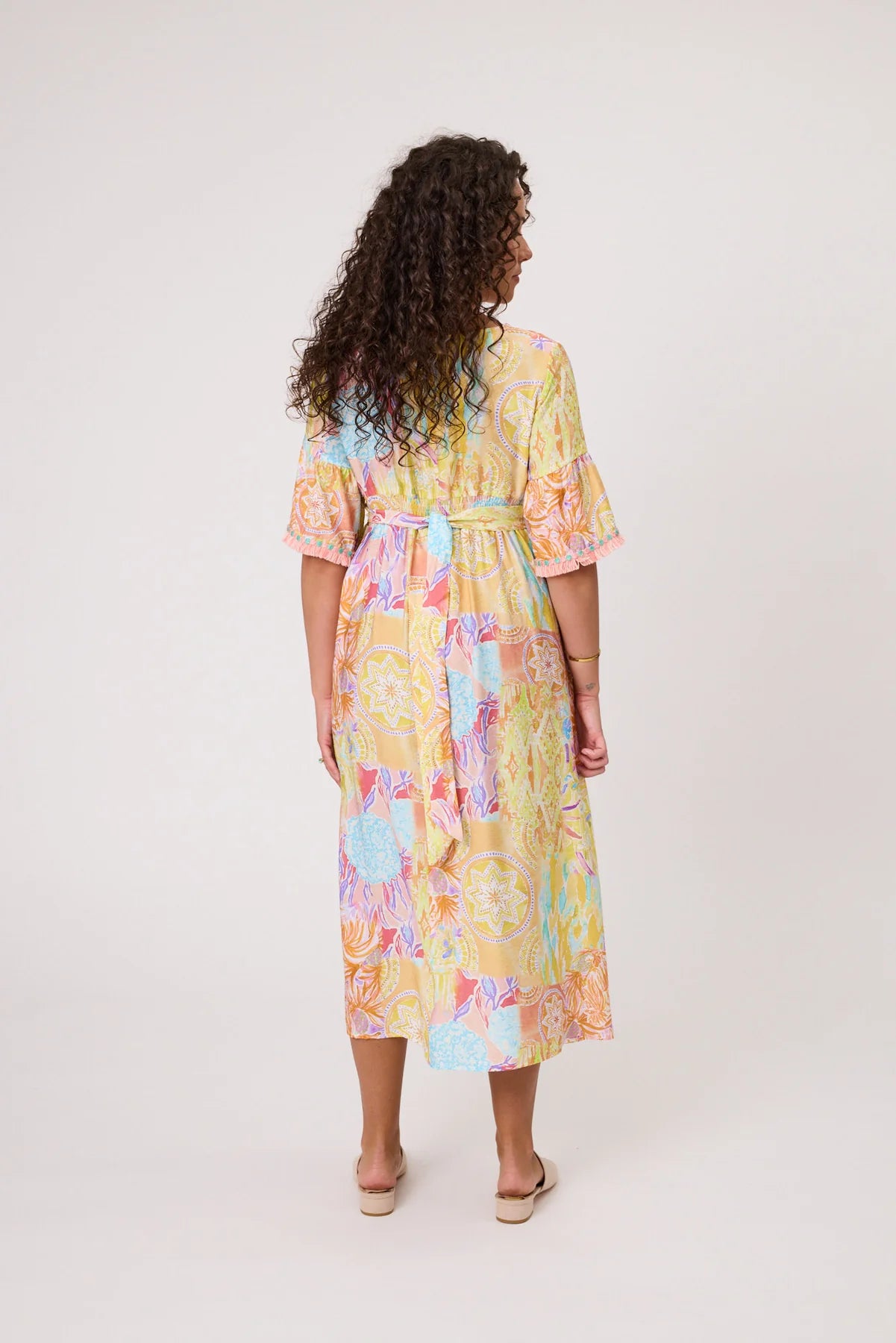 Rimini Tassel Dress - Coral