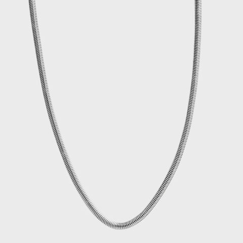 Steel Me Snake Chain - Silver Necklace - 40cm