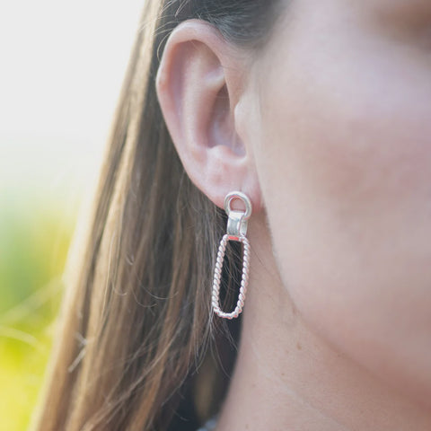 Bijoux  Twist - Silver Stud Earrings