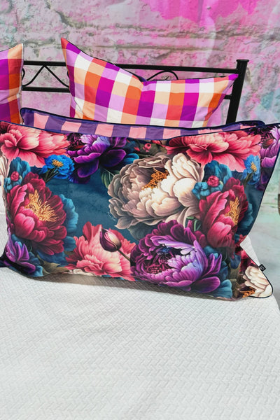 Velvet Pillow Case - Peony Jewel