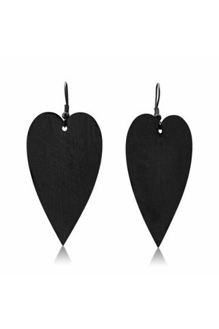 Amour Black Large Earrings.