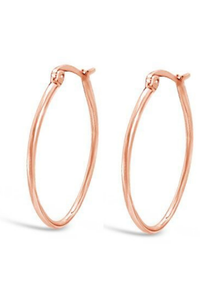 Fabuleux Vous Hoops -Rose Gold Oval.