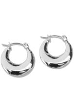 Hooplah Silver Hollow Hoop Earrings 20mm
