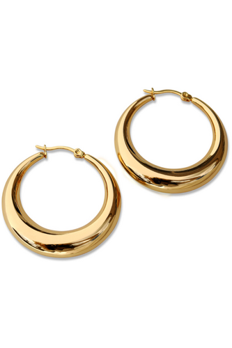 FV - Yellow Gold 40mm Hollow Hoops