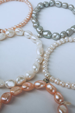 La Pierre Fresh Water Pearl Keshi Bracelet