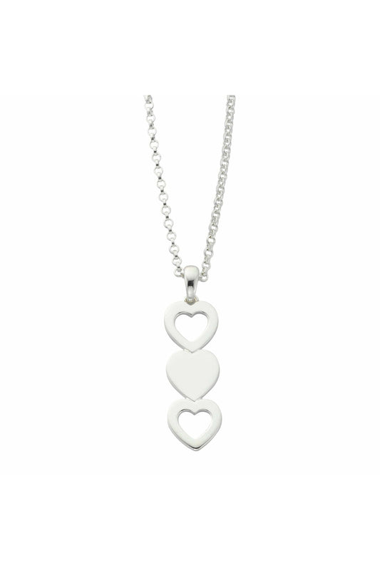 Love Goes Round Hearts In A Line Necklace.