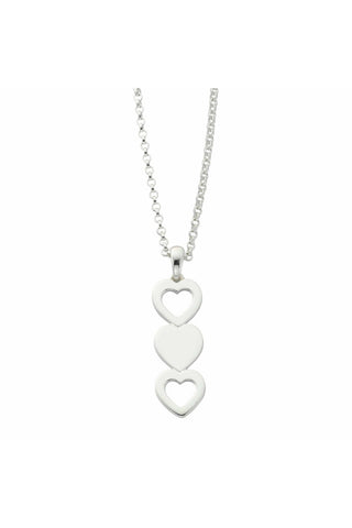 Love Goes Round Hearts In A Line Necklace.