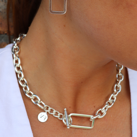 Steel Me Grande  Fob Necklace - 45cm