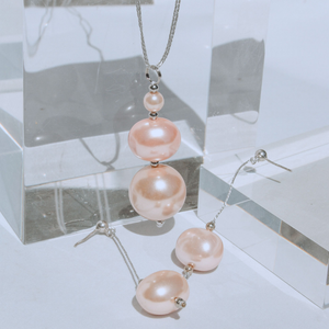 Perle Pink  Earrings.